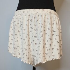 Garage Cream Floral Patterned Skirt